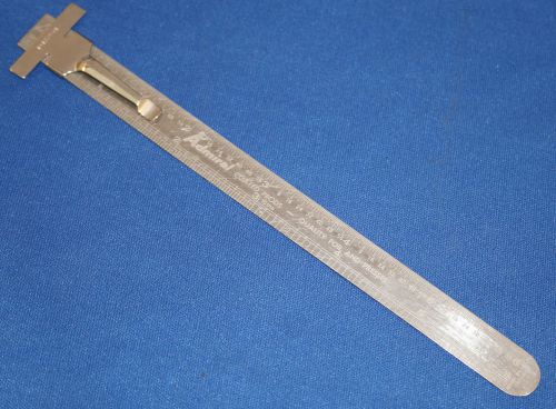 vtg Admiral Coated Products Advertising Metal Pocket Ruler Machinist Tool Rule