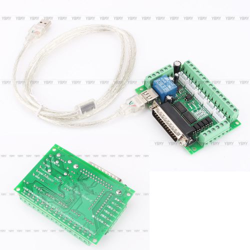 New 5 Axis CNC Breakout Board w/ optical coupler MACH3 for Stepper Motor Driver