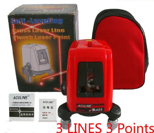 Ak455 360 degree self-leveling cross laser level red 3 lines 3 points electrical for sale