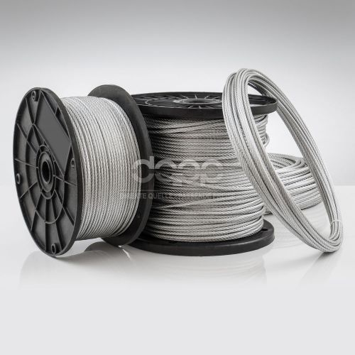 10 ft x 1/8 inch stainless steel wire rope - 7x7 - seil tau cord (3mm x ~3m) for sale
