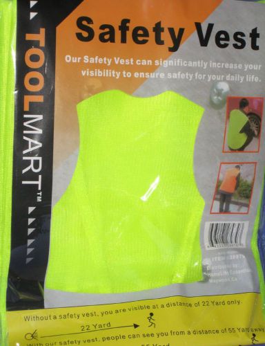 Fluorescent Mesh SAFETY Vest Safety Yellow NEW Unisex One Size Fits All Uniform