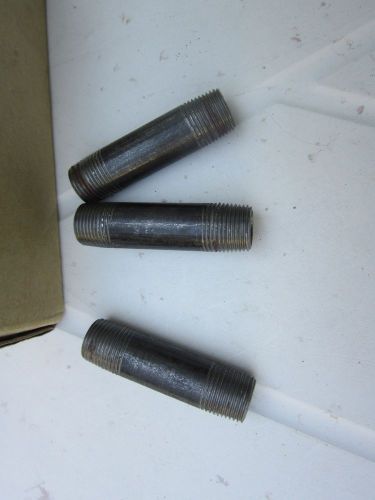 Black steel pipe nipple 3/8&#034; x 2 1/2&#034; box of 25 new by unique fittings for sale