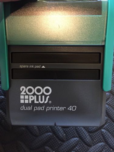Two 2000 PLUS Cosco Printer 40 / Dual Pad P40 Replacement Ink Pad - BLACK INK