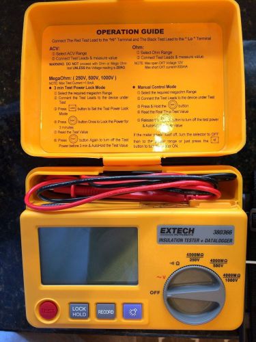 Extech 380366 insulation tester + datalogger -slightly used for sale
