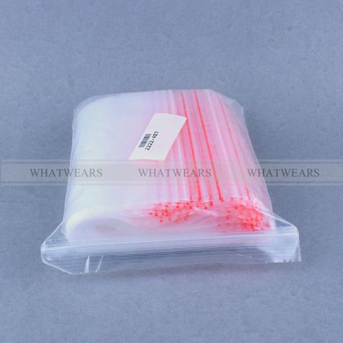 100x 12x17cm Jewelry Ziplock Zipped Lock Reclosable Plastic Poly Clear Bags IND