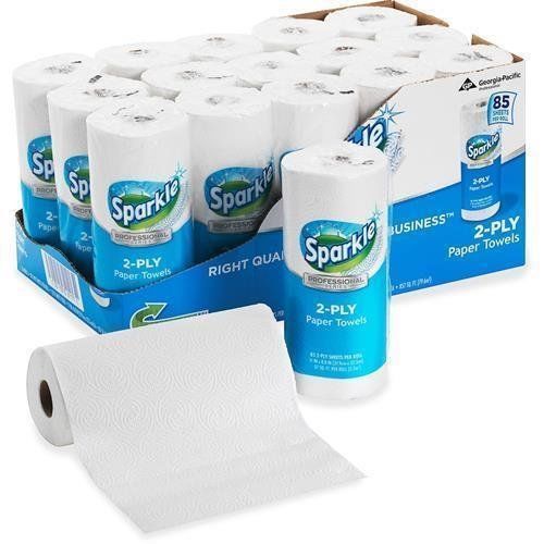 Sparkle ps paper towel rolls - 2 ply - 85 sheets/roll - 15 / carton - 8.80&#034; x for sale