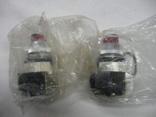 TWO - Allen Bradley 800T-16HX2KB6 T - Illuminated Selector Switches - NOS