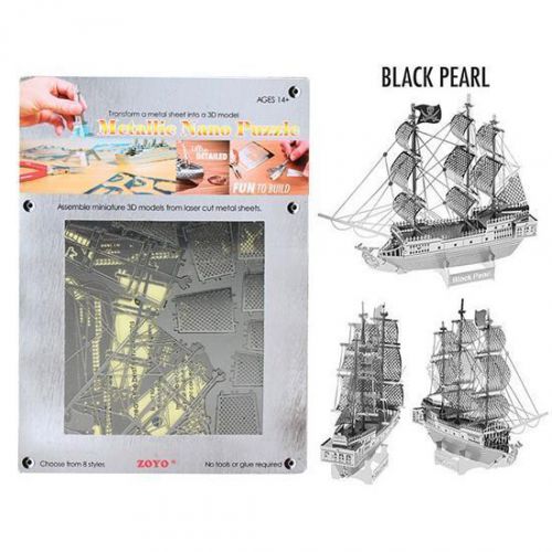 ZOYO 3D DIY Nano Black Pearl Ship Jigsaw Metallic Puzzle Educational Office Toy