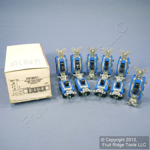 10 pass &amp; seymour brown commercial toggle light switches 15a cs15ac1 for sale