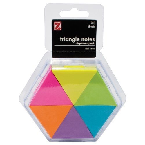 Advantus Triangle Sticky Notes, 900 Sheets Total, 6 Assorted Neon Colors