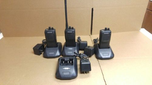 Lot of 3 Kenwood TK-260G-1 VHF Handheld Portable Radio 8 CH w/ Chargers