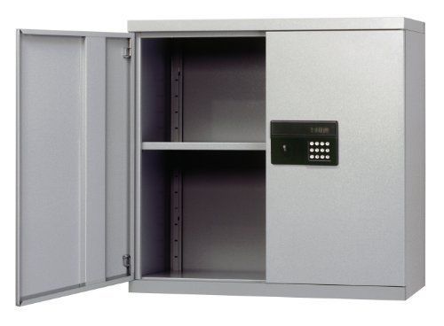 Sandusky Lee KDEW3012-DGY Dove Gray Steel Wall Cabinet, Keyless Electronic Lock,