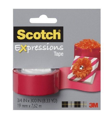 Scotch Expressions Magic Tape, 3/4 x 300 Inches, Salmon, 6-Rolls/Pack