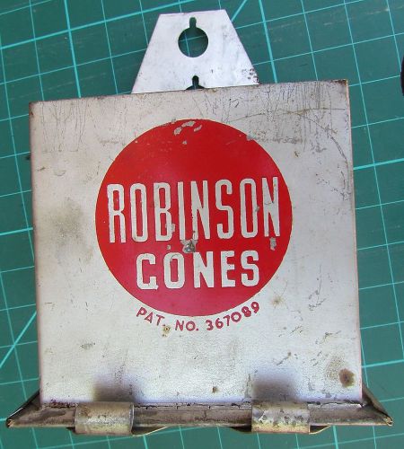 Robinson Cones Metal Dispenser Vintage Pat No 367089