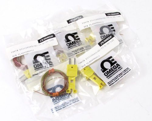Lot of (5) new omega ei1110103/sc-tt-k-30-168 thermocouple, k-type, +ch -al for sale