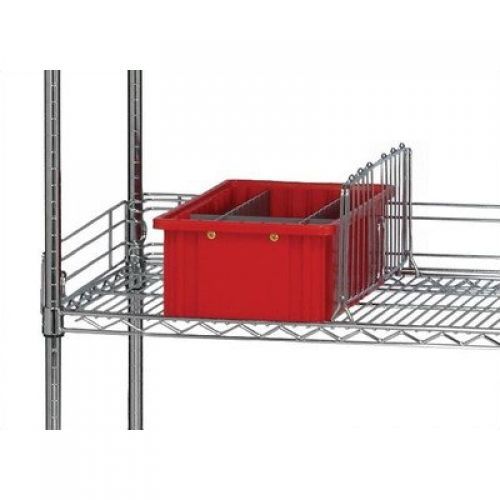 Quantum storage systems sl18 side ledge for 18&#034; deep wire shelving units, chrome for sale