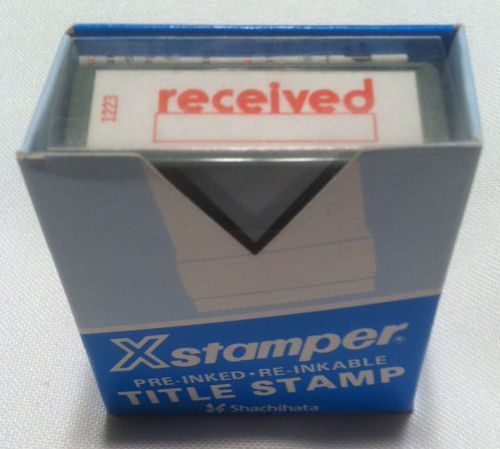 Xstamper Pre-Inked - Re-Inkable Title Stamp - received