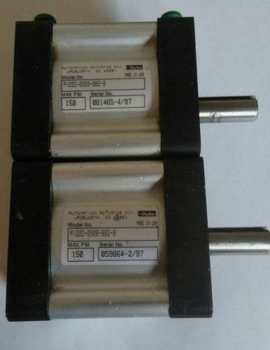 2 parker pv220-090b-bb2-b pneumatic rotary actuators 150 psi for sale