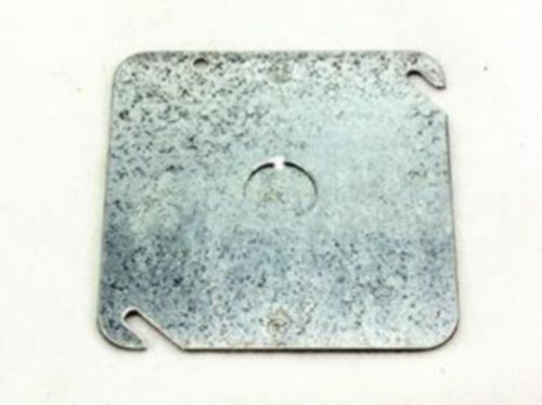 4 x 2 1/8 blank steel cover w/1/2 knockout in center refrigeration machine acces for sale