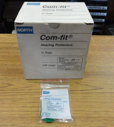 98 pairs of small corded comfort fit ear plugs - north com-fit 28-14-12 26 db for sale