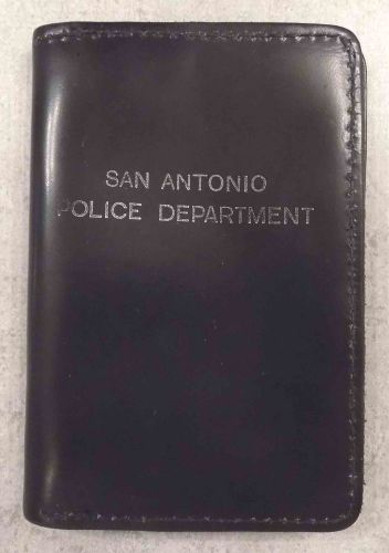San Antonio Police Black Leather Double ID &amp; Badge Wallet - FREE SHIPPING