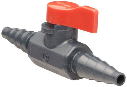 Asahi america labcock pvc ball valve inline unibody, lever 3/8&#034; hose 1/4&#034; npt for sale