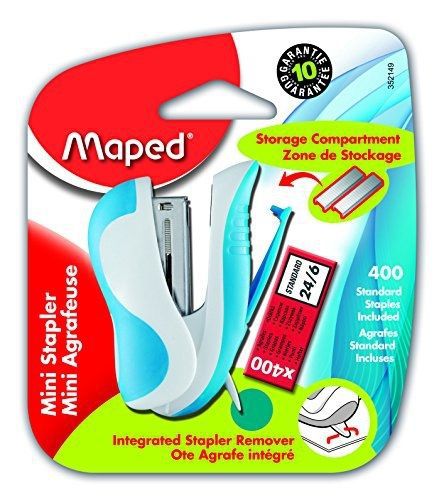 Maped Ergologic Mini Stapler, Assorted Color, Color May Vary (352149)