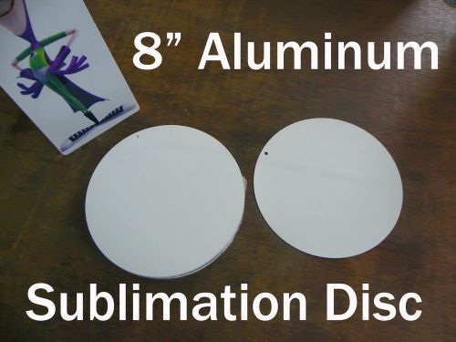 8&#034; Round Aluminum Sublimation Blank with 3/16&#034; Hole for Mounting