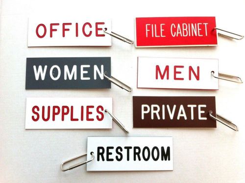 New lot of 12  2&#034; x 5&#034; business key tags restroom office supplies plastic flex for sale