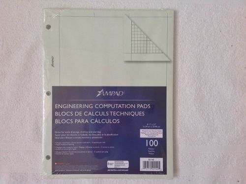 9 new ampad engineering pads 8.5x11 5 squares per inch 900 sheets for sale