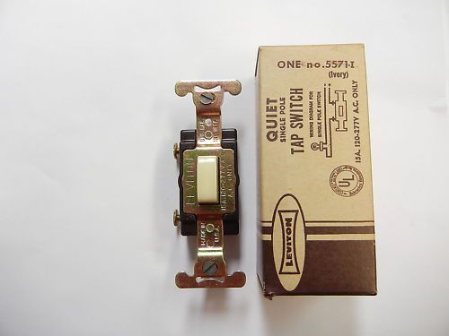 Leviton 5573-I QUIET IVORY 3 WAY TAP SWITCH NEW IN ORIG