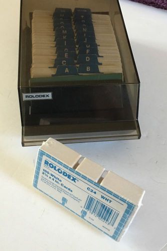 Vintage Rolodex Index Card File System VIP-24C Covered Business Contacts Bonus
