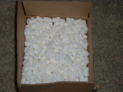 WHITE FOAM PEANUTS  IN THE BOX  12 X 10 X 10   NEW