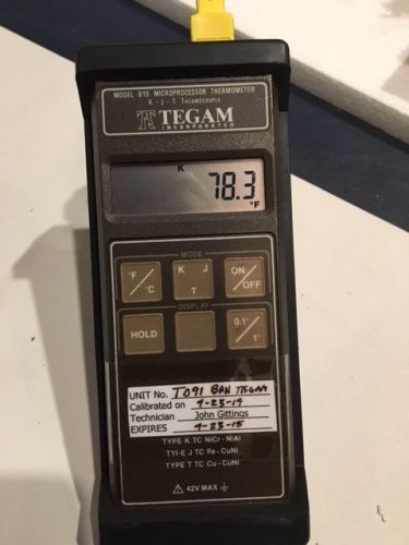 Tegam model 819 microprocessor thermometer for type k - j - t thermocouples for sale
