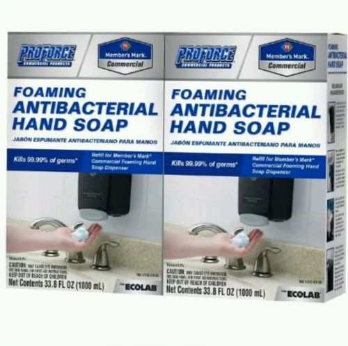 Proforce Member&#039;s Mark Commercial Foaming Antibacterial Hand Soap 33.8 fl.oz x 2