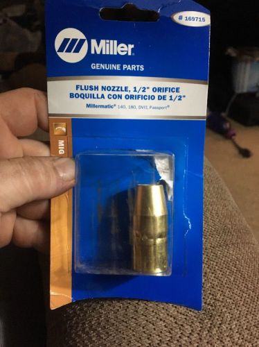 MILLER 169715 MIG Gun 1/2&#034; Nozzle Flush for M-10/15 Millermatic 140 180 185 130