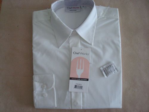 Chef Works - W100-WHT-S - Women&#039;s White Dress Shirt (S)