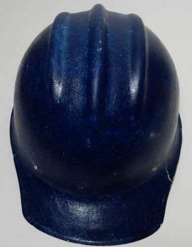 vintage VERY Dark BLUE BULLARD 502 FIBERGLASS HARD HAT IRONWORKER