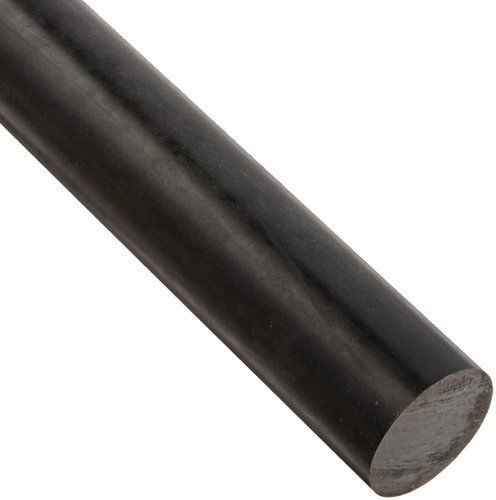 Acetal Round Rod, Opaque Black, Meets ASTM D6100, 1&#034; Diameter, 1 Length