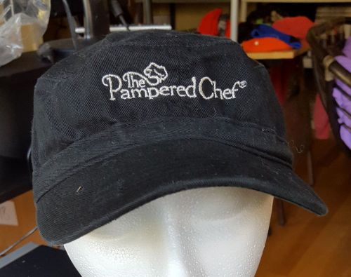 Pampered Chef Black Logo Adjustable Baseball Cap EUC Adult EUC