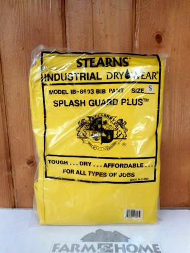 Stearns ~ Industrial ~ Drywear ~ Splash Protection Bibs ~ Small ~ Free Shipping