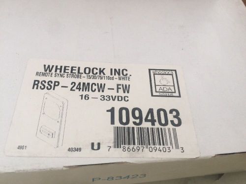 Wheelock 109403 RSSP-24MCW-FW Strobe New