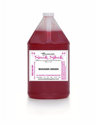 Snow Cone Syrup Bahama Mama Flavor. 1 GALLON JUG Buy Direct Licensed MFG