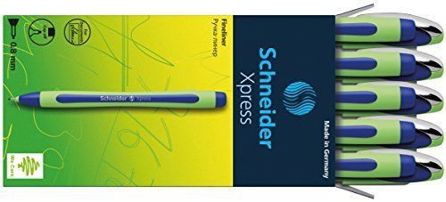 Schneider Xpress Fineliner 0.8mm Porous Point Pen, Blue, Box of 10 Pens (190003)