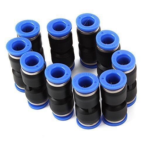 ND DN Plastic Straight Push In Pneumatic Air Quick Connectors Fittings 10mm