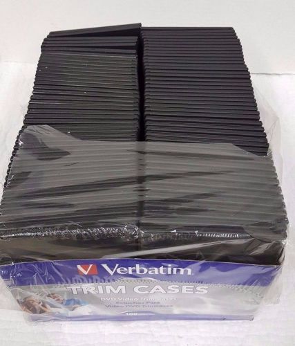 Verbatim dvd or blu-ray trim video storage cases - 87 left from 100 pack for sale
