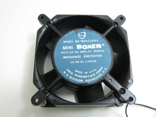 IMC MINI BOXER FAN MODEL MWS2107FL RATED AT 115V 2.4 AMP WITH CASE