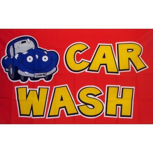 5 Car Wash Flags 3&#039;x 5&#039; Banners (five)