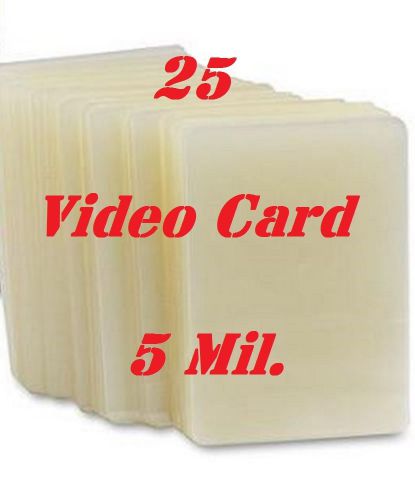 (25) 4-1/4 x 6-1/4 laminating pouches sheets photo video card  5 mil for sale