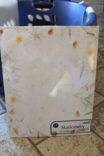 Printed Laser Paper Stationery 25 sheets 8.5x11 pressed flowers nature